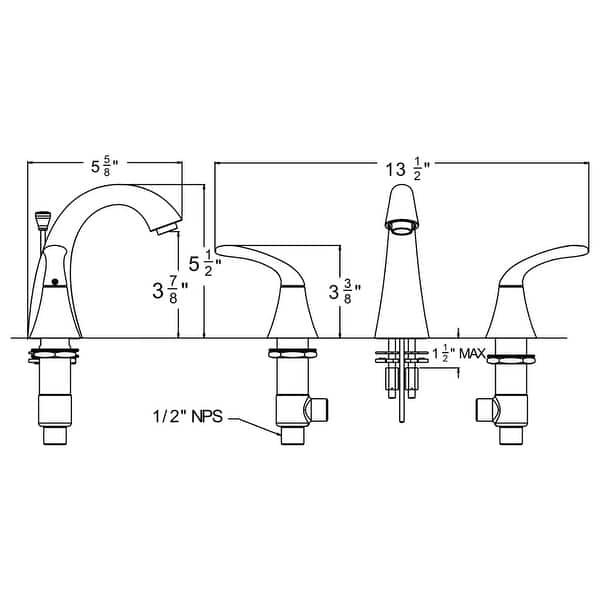 Trend 8" Widespread Bathroom Faucet, Matte Black Finish 8" widespread